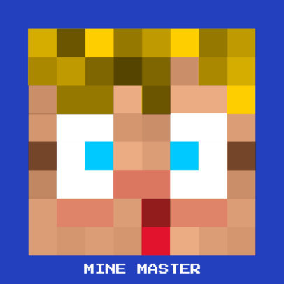 Gaming Logo Maker Featuring Customizable Avatars with Low-Res Pixel Art