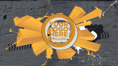 Intro Maker for a Logo Reveal Featuring Animated Graffiti Graphics 