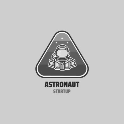Monochromatic Logo Maker for a Startup Company Featuring an Astronaut Clipart 
