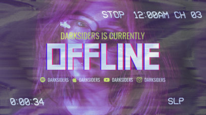 Twitch Offline Banner Creator Featuring a Film Filter 2700h