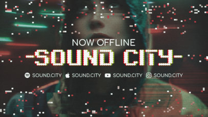 Twitch Offline Banner Template for an Independent Musician's Channel