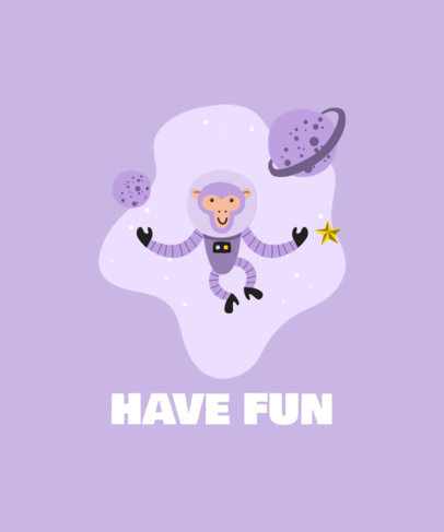 Fun T-Shirt Design Generator with an Astronaut Monkey Graphic