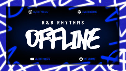 Street-Style Twitch Offline Banner Creator Featuring Colorful Graffiti Graphics