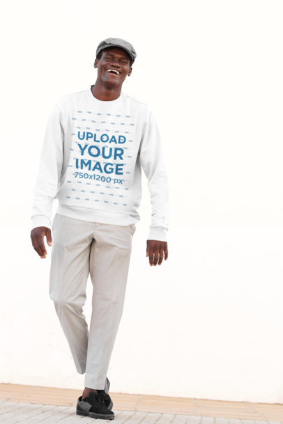 Sweatshirt Mockup of a Man with a Golf Style