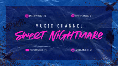 Twitch Offline Banner Generator for a Musician's Channel Featuring a Textured Surface