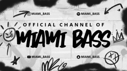 Twitch Offline Banner Maker Featuring Monochromatic Graffiti Graphics