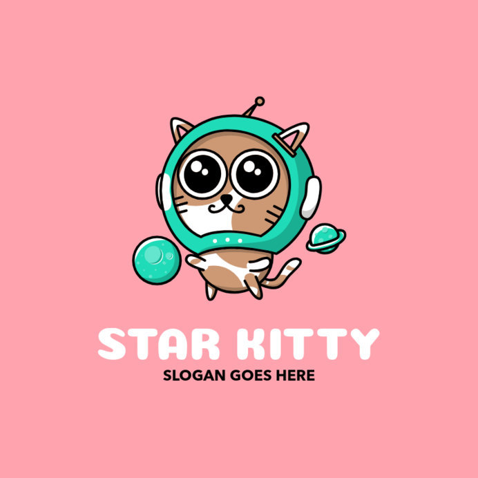 Logo Generator Featuring an Astronaut Cat Graphic 