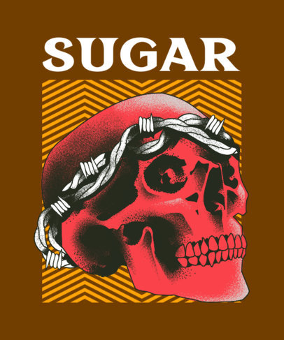 T-Shirt Design Creator with an Edgy Crowned Skull Graphic 2695g