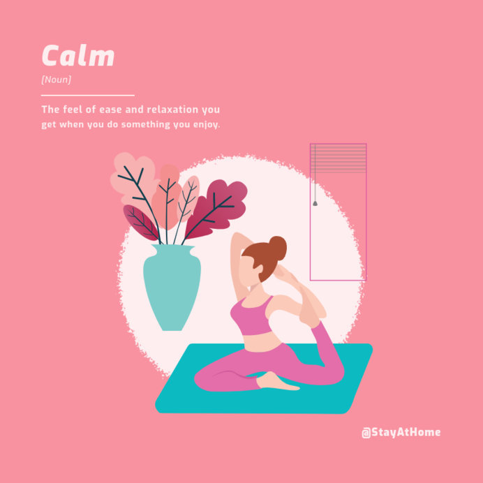 Placeit - Relaxing Social Media Post Template with a Yoga-Themed ...