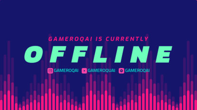 Twitch Offline Banner Creator with an EQ-Like Background Graphic 2706k