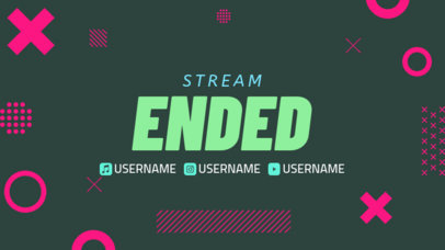 OBS Overlay Maker for a Transmission Ended Screen Featuring Cool Shapes