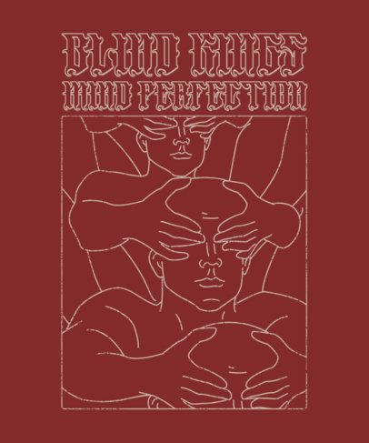 T-Shirt Design Generator Featuring Goth Typeface for Rock Band Merch