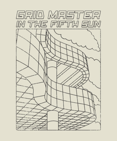 Rock T-Shirt Design Maker Featuring Outline Architecture Graphics