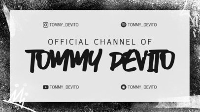 Twitch Offline Banner Template for a Music Artist Featuring a Grunge Frame