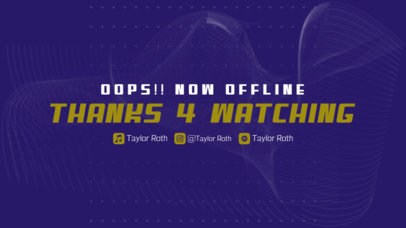 Twitch Offline Banner Design Template with a Minimal Background