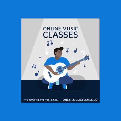 Illustrated Instagram Post Maker for Online Music Lessons