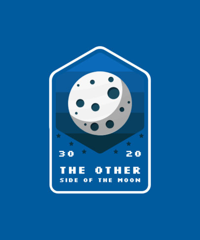 T-Shirt Design Maker Featuring a Moon Emblem