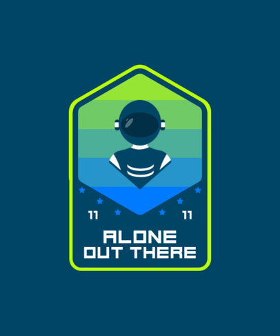 T-Shirt Design Maker Featuring a Spaceman Graphic