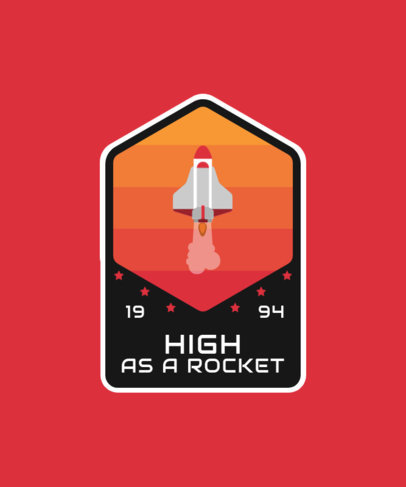 T-Shirt Design Generator Featuring a Flying Spaceship