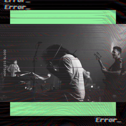 Cover Generator for an Alt-Rock Album Featuring a Glitch Aesthetic 