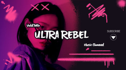 YouTube Banner Maker Featuring Graffiti-Style Graphics 2704