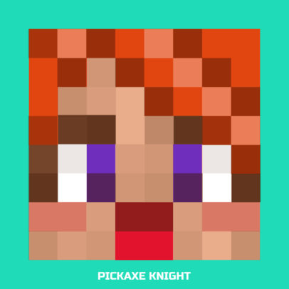 Minecraft-Style Logo Maker Featuring a Low-Res Blockhead Avatar 3429f