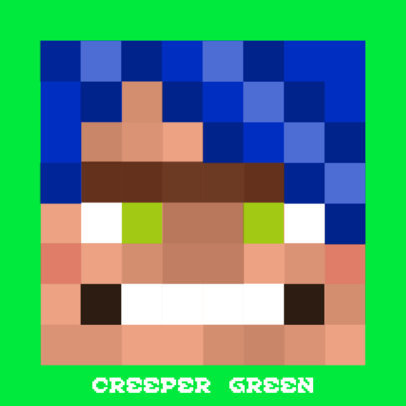 Logo Creator with a Customizable Avatar Featuring Low-Res Pixel Style 3429g