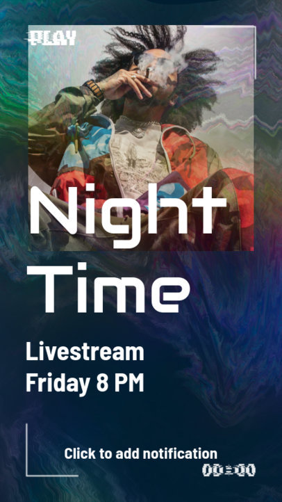 Instagram Story Design Template with a Picture of a Man Smoking