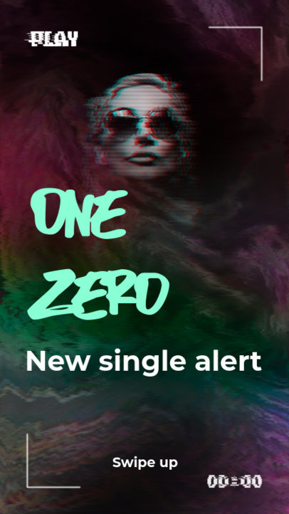 Instagram Story Design Creator for a Single Release with a Glitch Effect 2699h