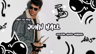 YouTube Banner Generator for a Music Channel with Graffiti Graphics 2704b