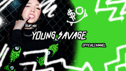 YouTube Banner Template for a Musician's Official Channel 2704k