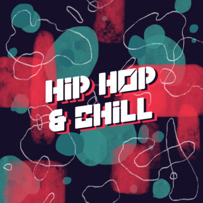 Music Logo Template Featuring Dynamic Background Drawings 3433a