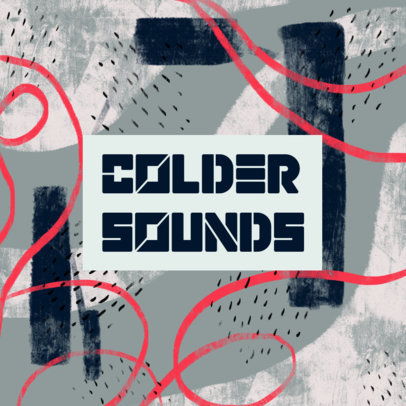 Logo Template for a Music Channel Featuring Dynamic Patterns