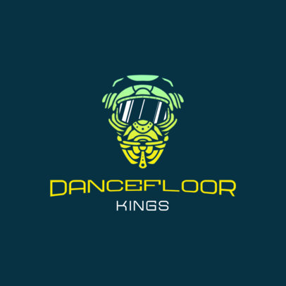 Logo Creator Featuring a Gradient Graphic of a DJ Robot 3426j