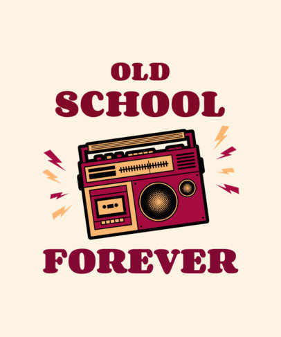 Retro T-Shirt Design Maker Featuring an Old School Audio Recorder 2693g
