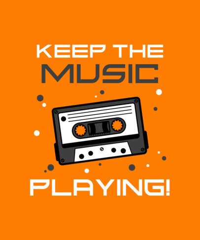 T-Shirt Design Creator with a Music Tape Graphic
