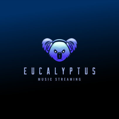 Logo Maker for a Music Streaming Channel Featuring a Koala Graphic 3427g