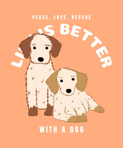 T-Shirt Design Generator Featuring Two Puppies 