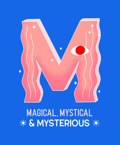 T-Shirt Design Maker with Illustrated Letters