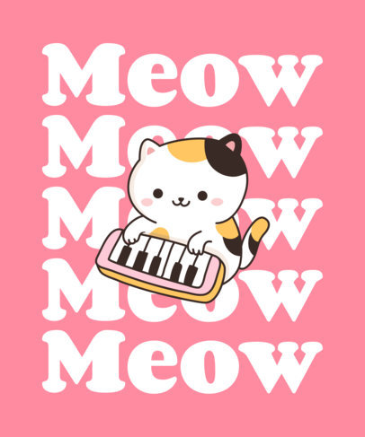 T-Shirt Design Maker with Cute Cats and Multiple Texts