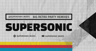 Twitch Banner Template with a Retro Style for Musicians 