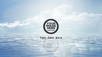 Intro Video Maker Featuring a Logo Emerging from Water Ripples 1285-el1
