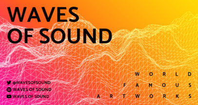  Twitch Banner Maker for a Music Channel Featuring Sound Waves