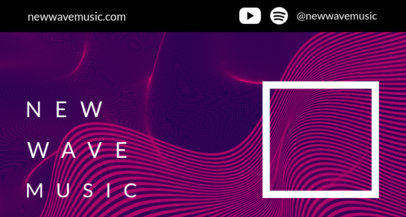 Twitch Banner Maker for a Music Channel Featuring Thin-Line Waves