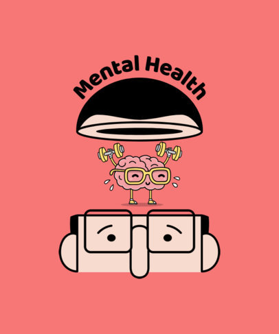 T-Shirt Design Maker Featuring Cartoonish Brain Illustrations 