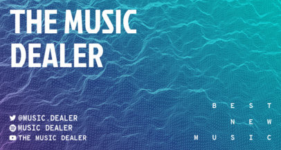 Twitch Banner Creator Featuring Waves for a Music Channel