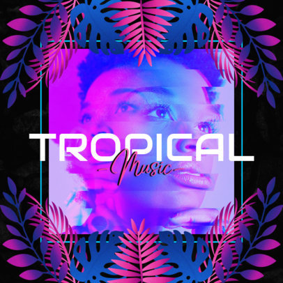 Instagram Post Template for a Tropical House Music Account
