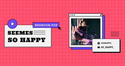 Cool Twitch Banner Maker for a Musician's Livestream 