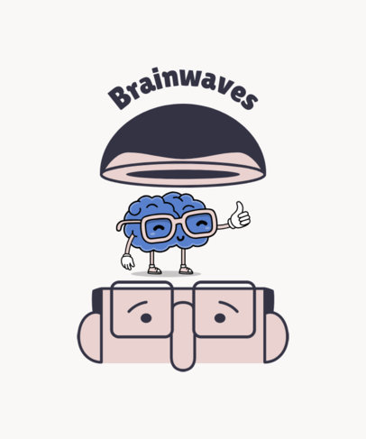 T-Shirt Design Generator Featuring a Happy Brain Graphic 