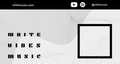 Twitch Banner Generator with Monochromatic Wave Lines for a Music Channel